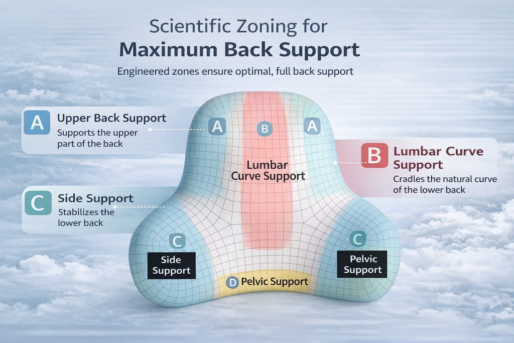 Coussin Lombaire Ergonomique Mousse Mémoire