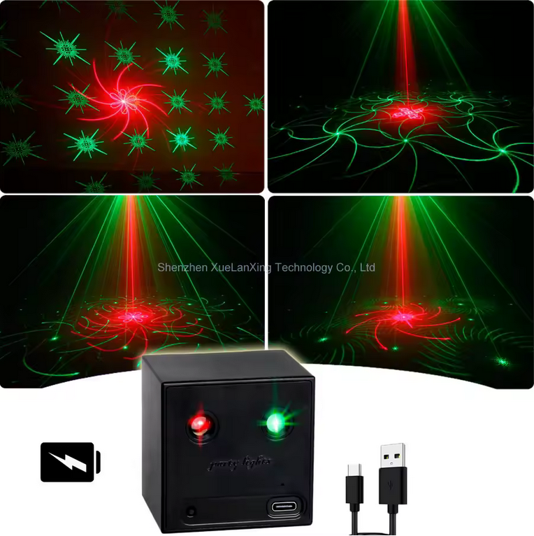 Rechargeable LED Disco Projector - Music Reactive Party Light